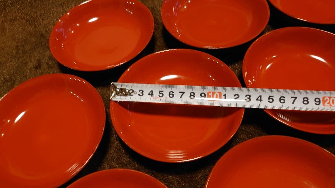 輪島塗　漆器　朱塗　豆皿　菓子皿　蔵出し　１０客