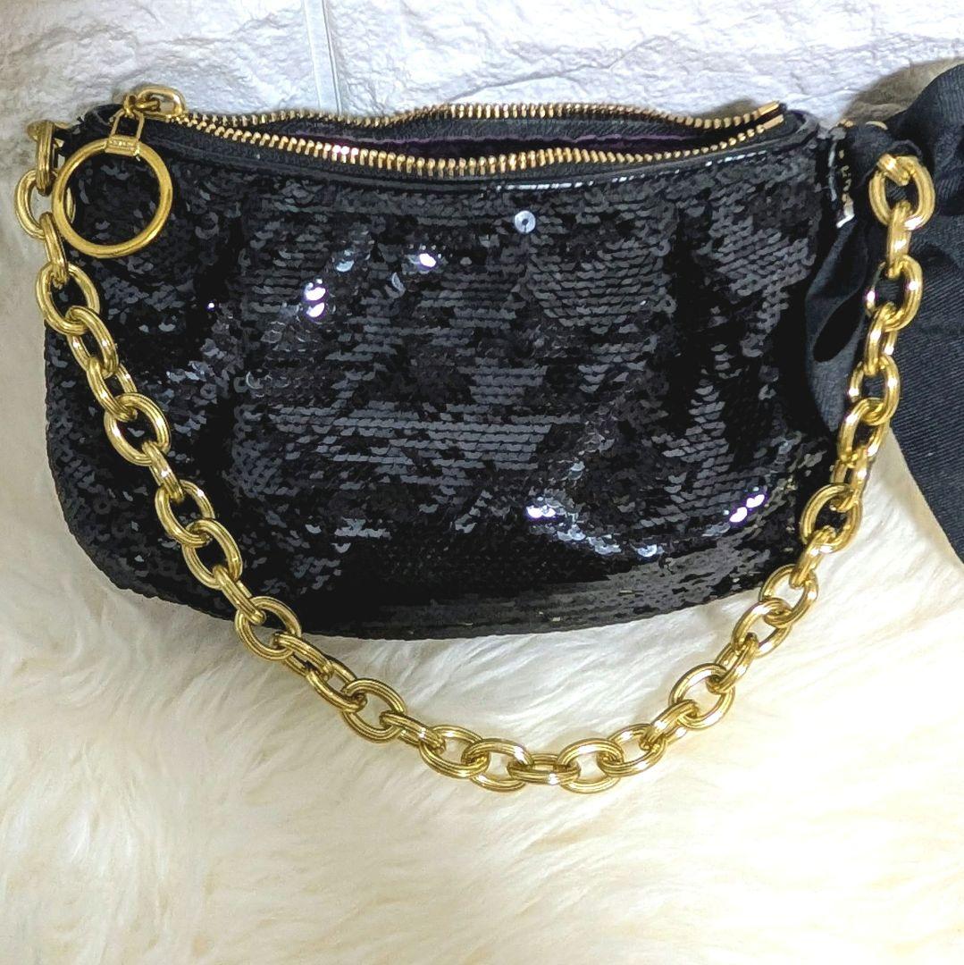 極美品✨COACH コーチ パーティーバッグ スパンコール アクセサリーポーチ