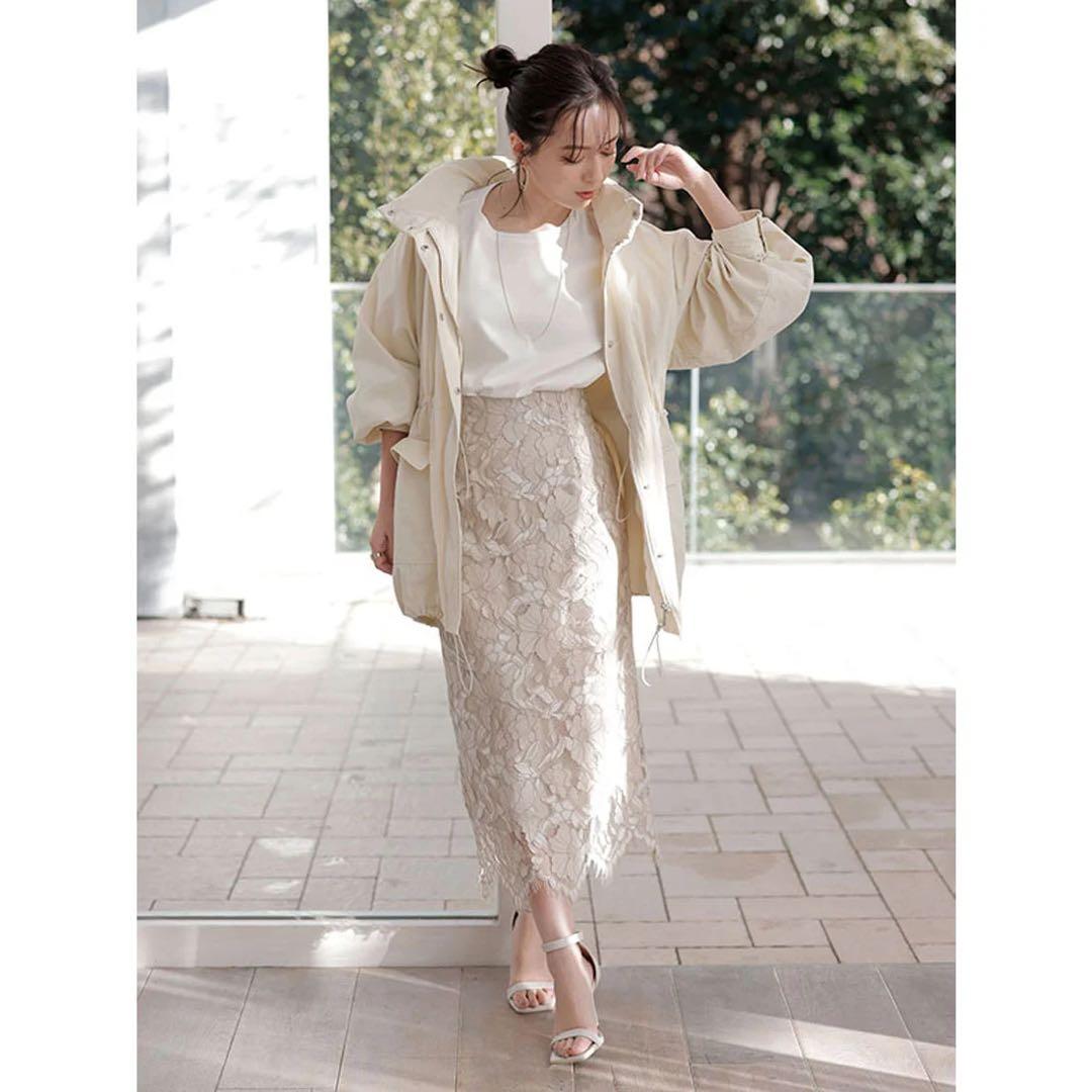 anuans コードレースタイトスカート