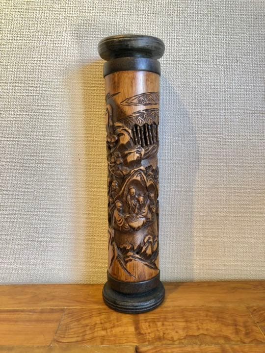 中国 古美術 古玩 香筒 古竹 透かし彫り ショップ