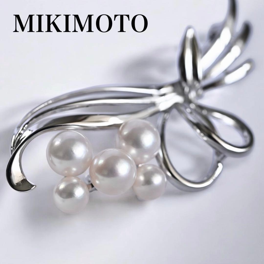 未使用】ミキモト 花珠クラス アコヤ パール ブローチ コサージュ M