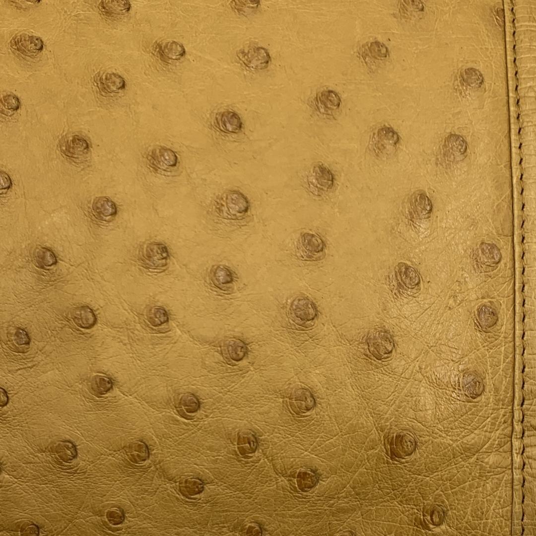 未使用品 RACINE オーストリッチ ハンドバッグ クイルマーク エキゾチック