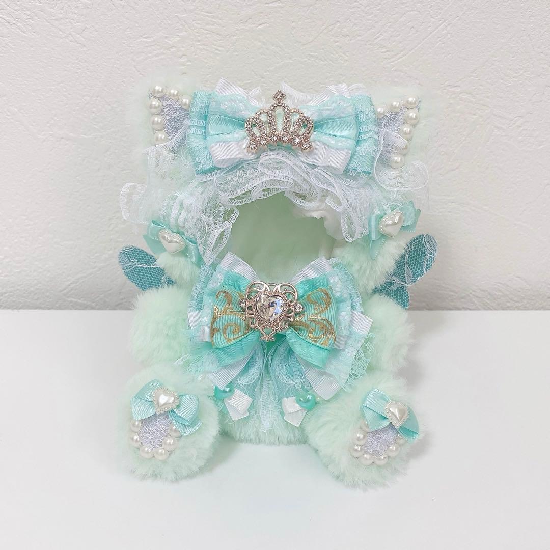 にじぱぺっと♡10cmサイズぬい服♡ミントグリーンおすわりねこちゃん