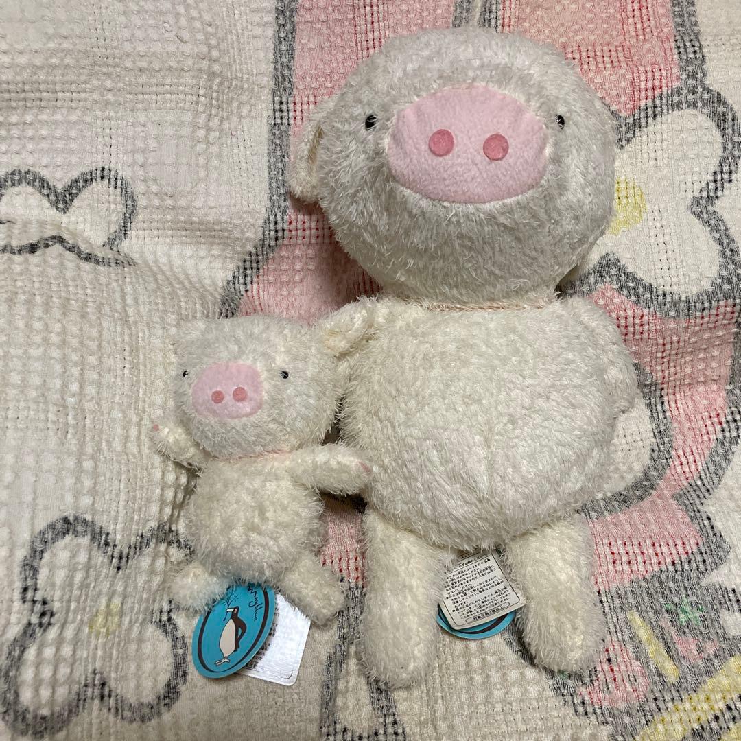 モンスイユ　プリエ　ブタ　ぬいぐるみ　M&Sサイズ 中古品　MAY BLUE