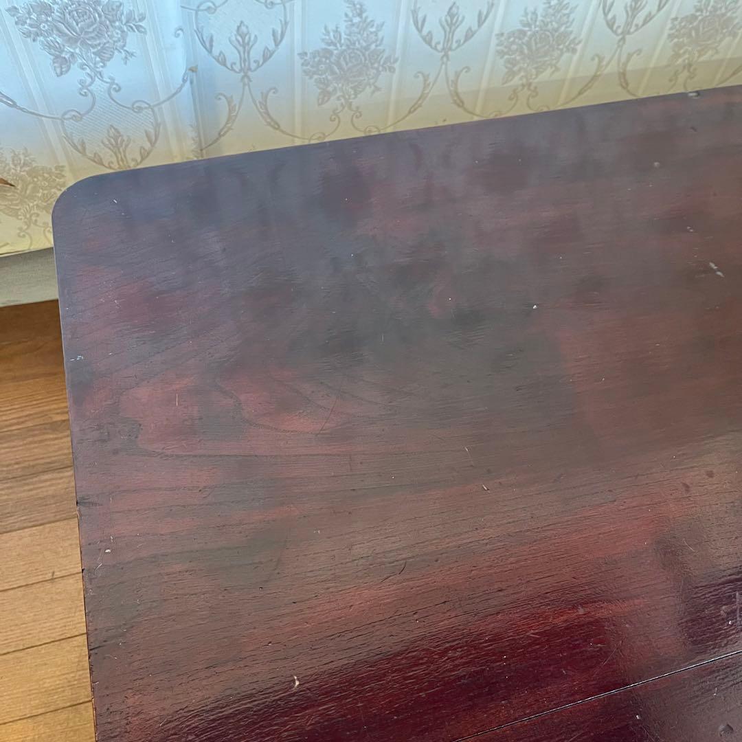 アンティーク】木製 無垢 四角 座卓 文机 ローテーブル センター