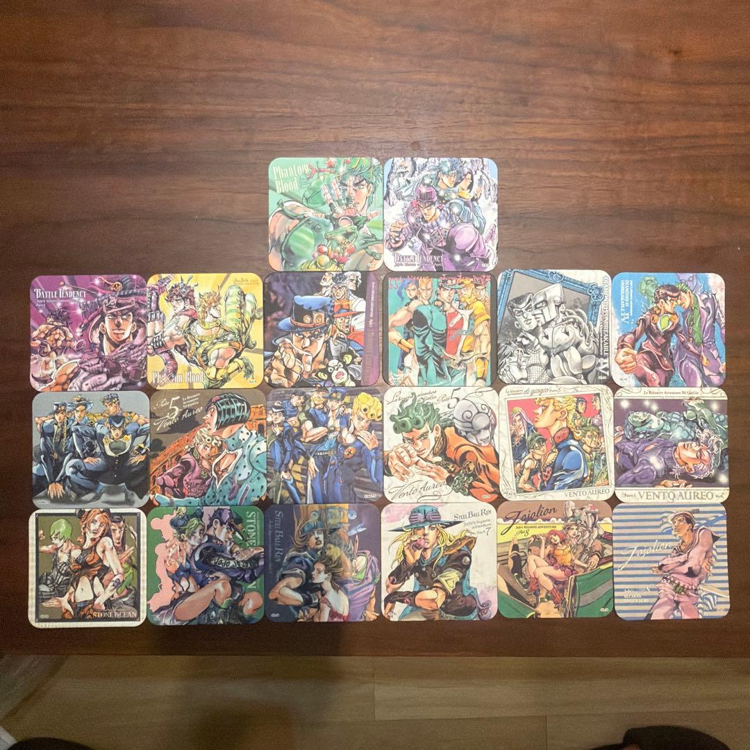 ジョジョ展 クリアファイル3種 ポストカード1種 アートコースター20種