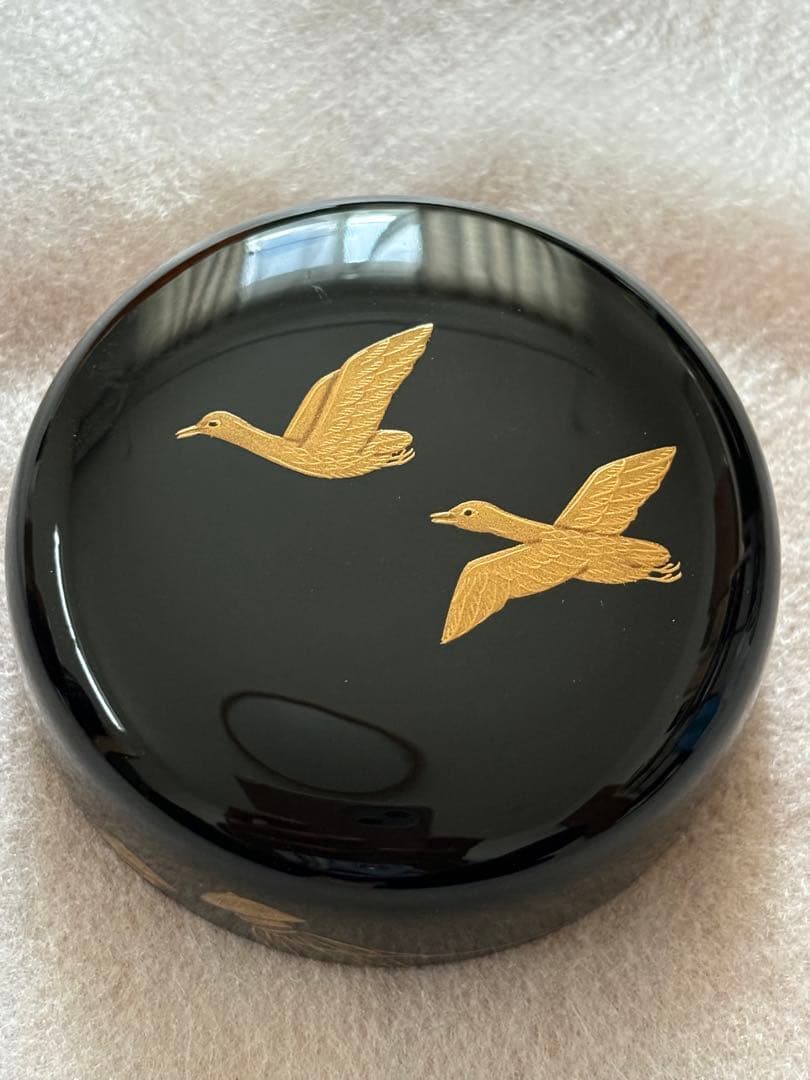 茶道具 茶入 蒔絵師 大端 稔 鶴 輪島塗 棗 灰匙 風