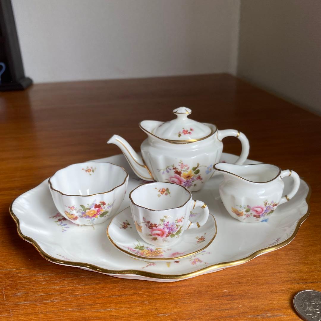 レア ロイヤルクラウンダービー ポジー ミニチュア ティーセット