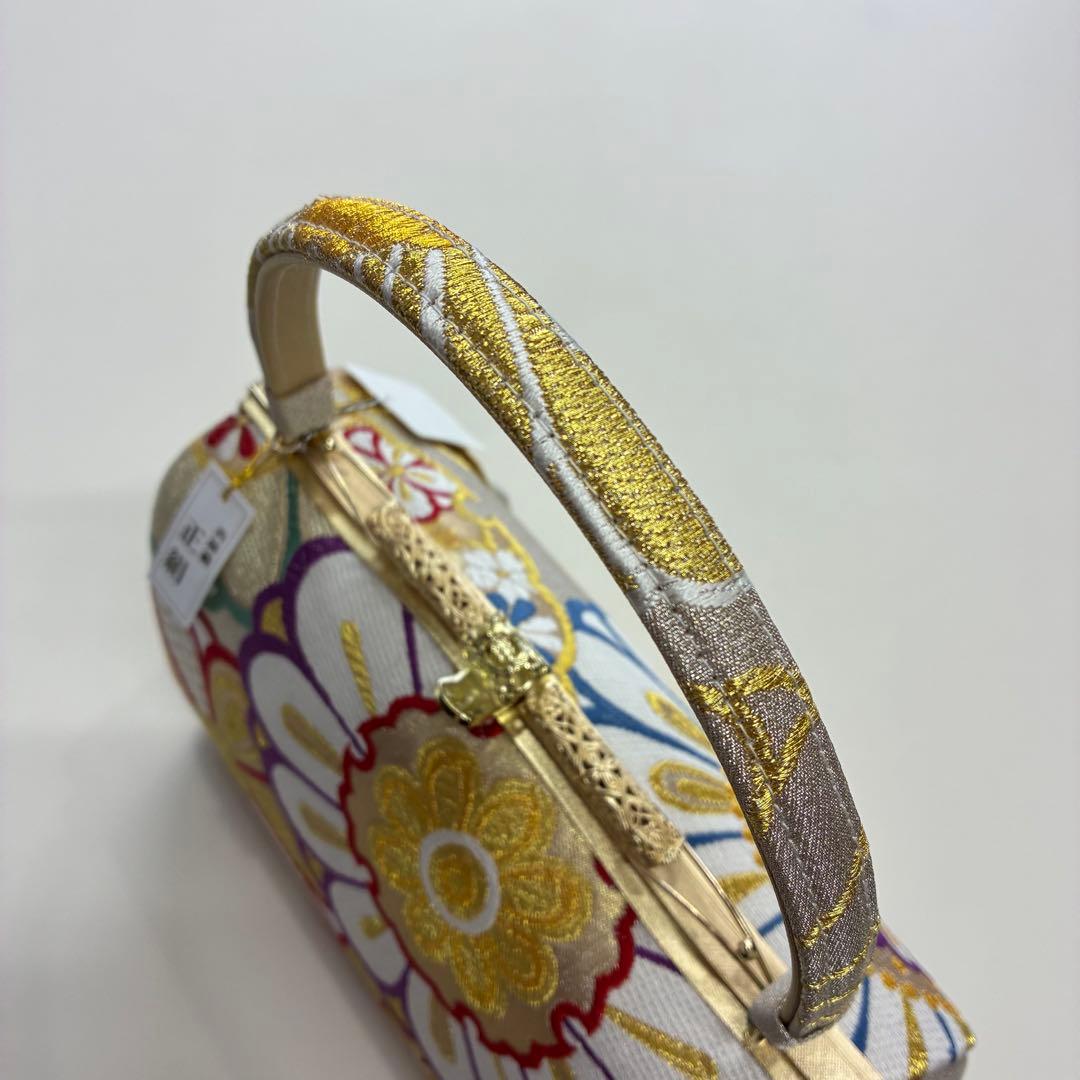 新品 タグ付き 紗織 和装バッグ/草履セット 西陣織 正絹 箱付き