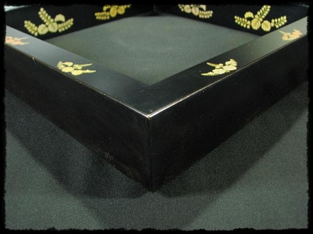 踊桐 金蒔絵 北浜 宗真 輪島塗 炉縁 茶道具 f151