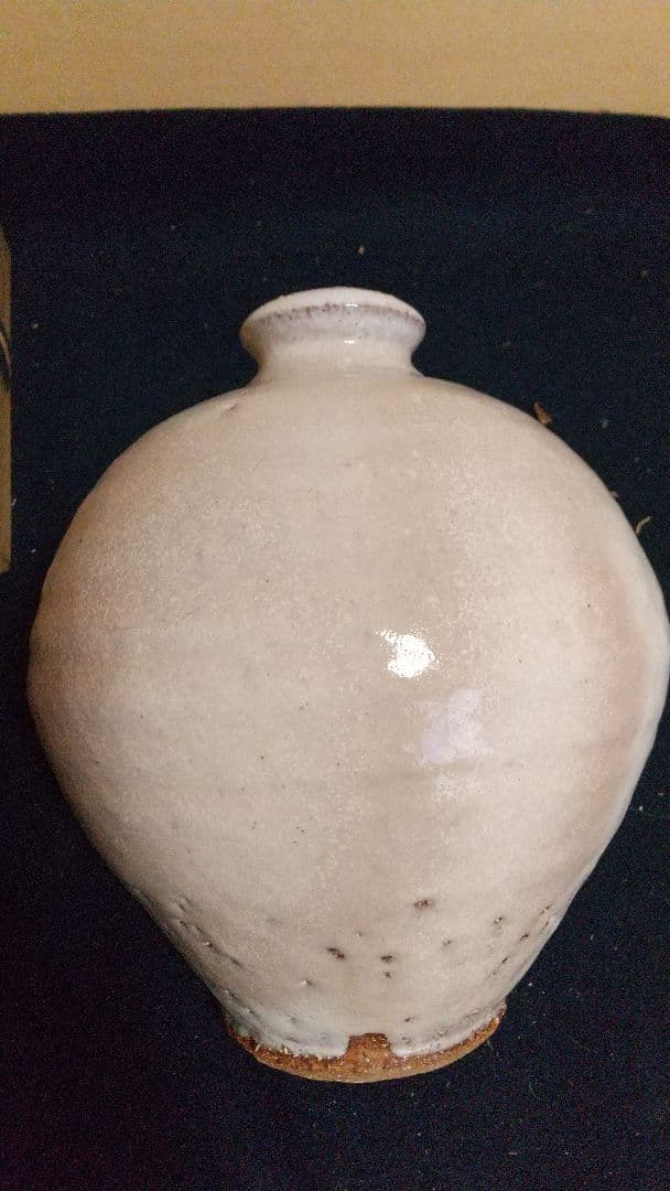 萩焼 壺 三輪栄造作 共箱 父は休雪