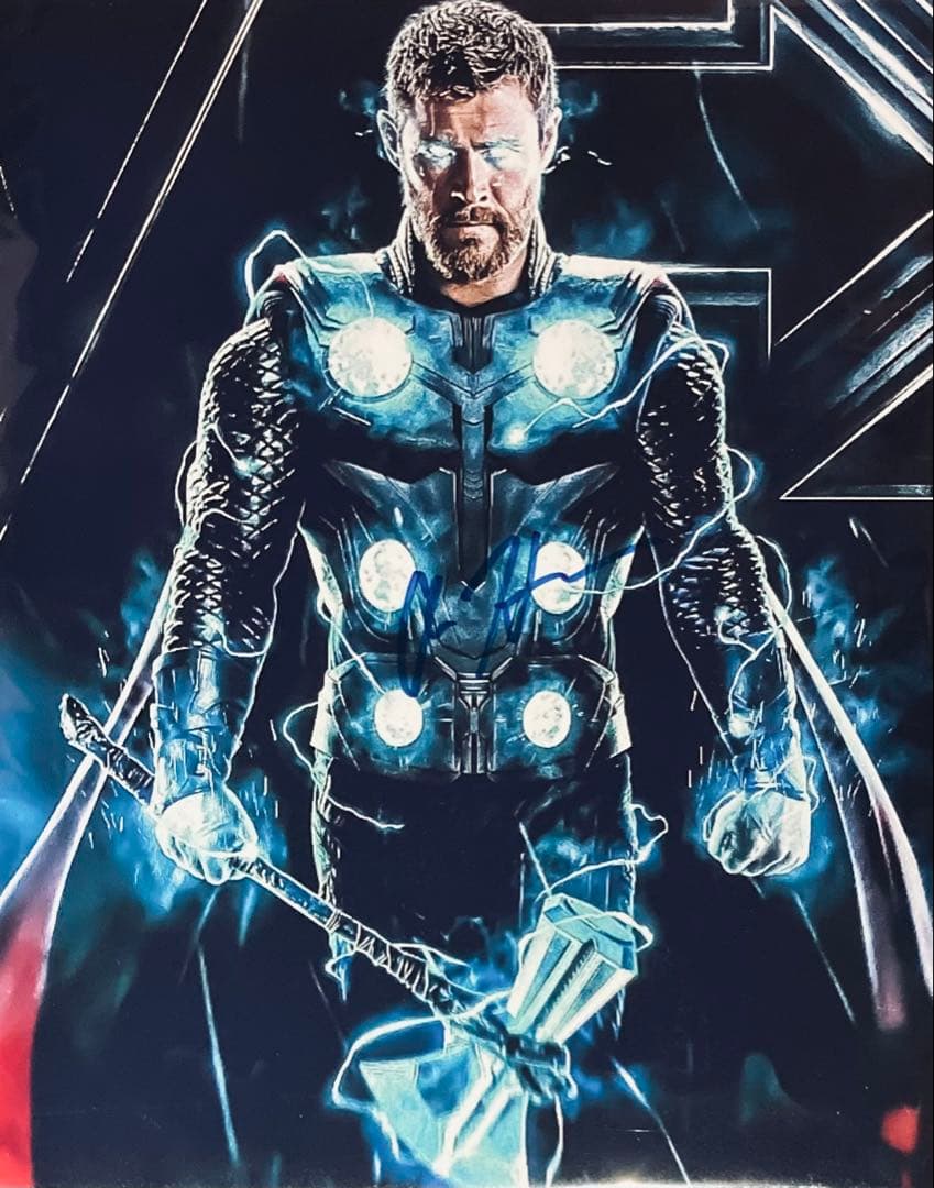 マイティ・ソー クリス・ヘムズワース 直筆サイン入り写真