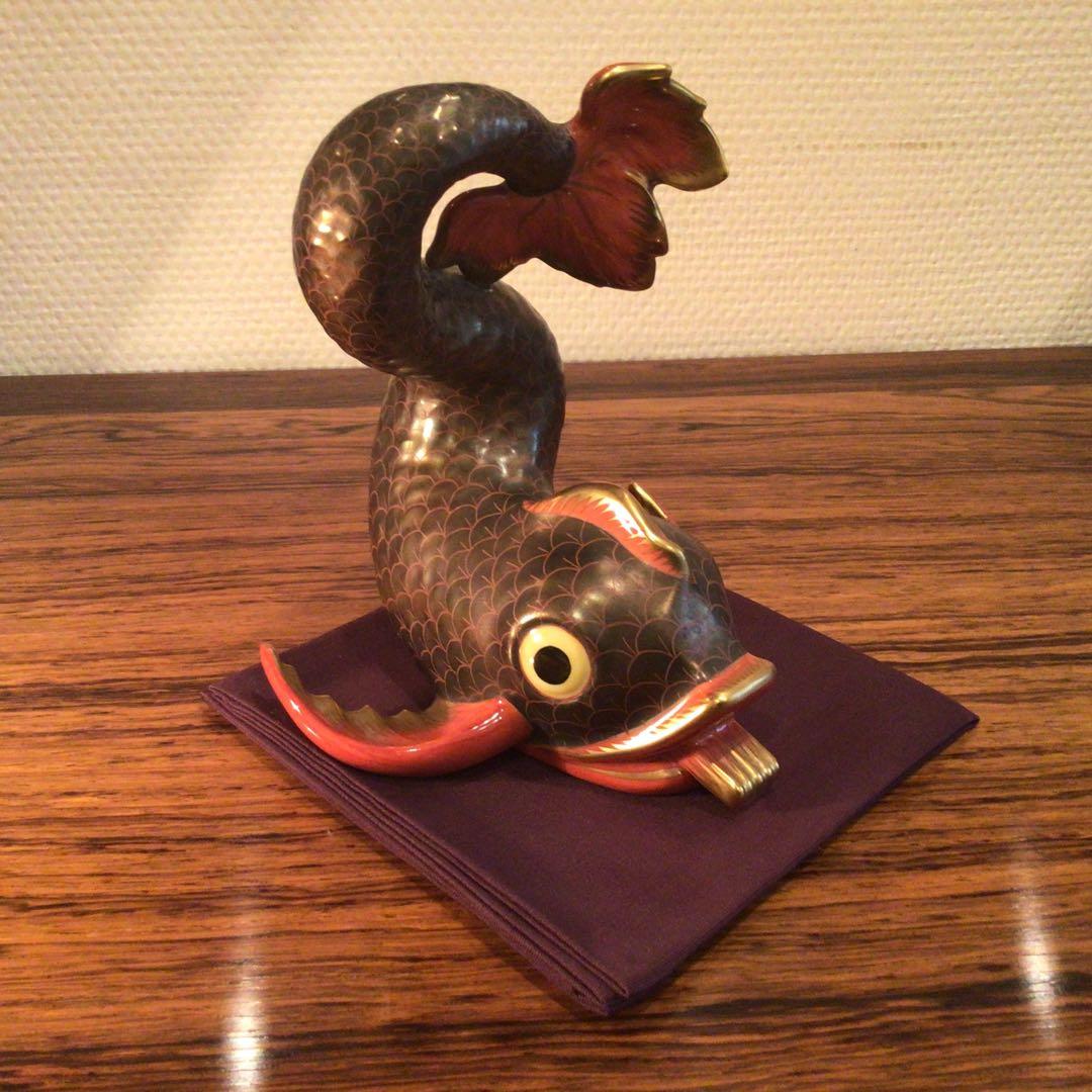 ヴィンテージ　ヘレンド　鯱のオブジェ　希少極美品