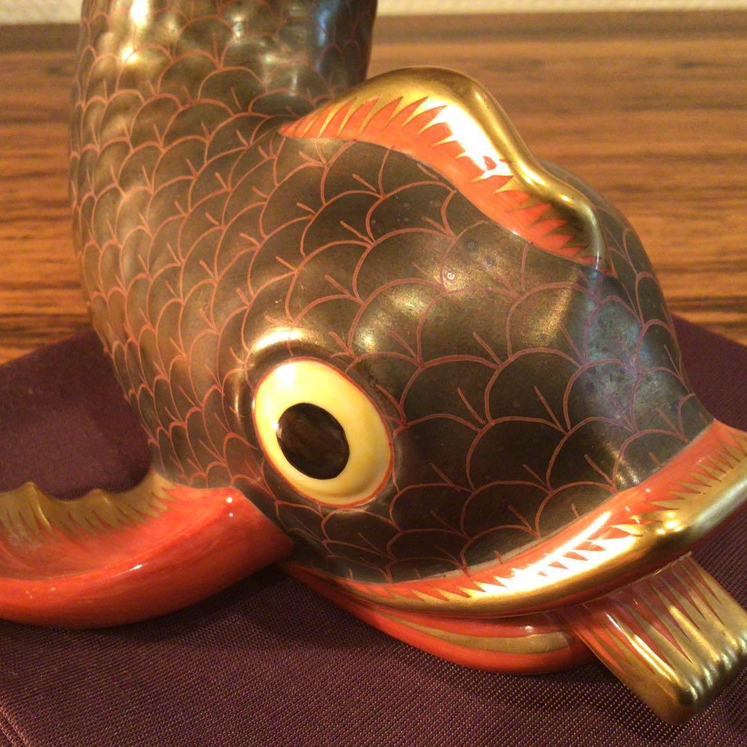 ヴィンテージ　ヘレンド　鯱のオブジェ　希少極美品