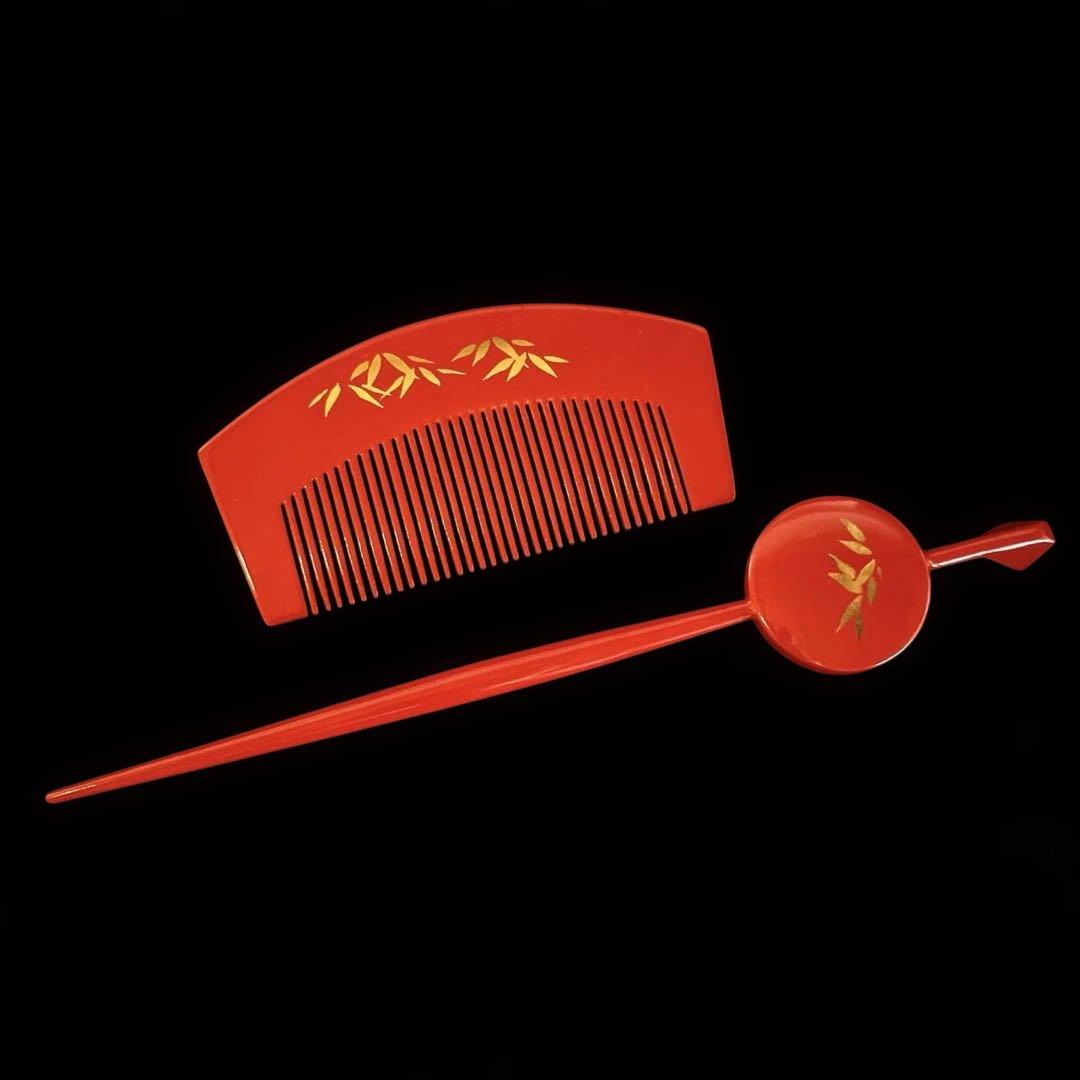 専用です。 日本髪 髪飾り 七五三(7歳) (赤 ・つばき )