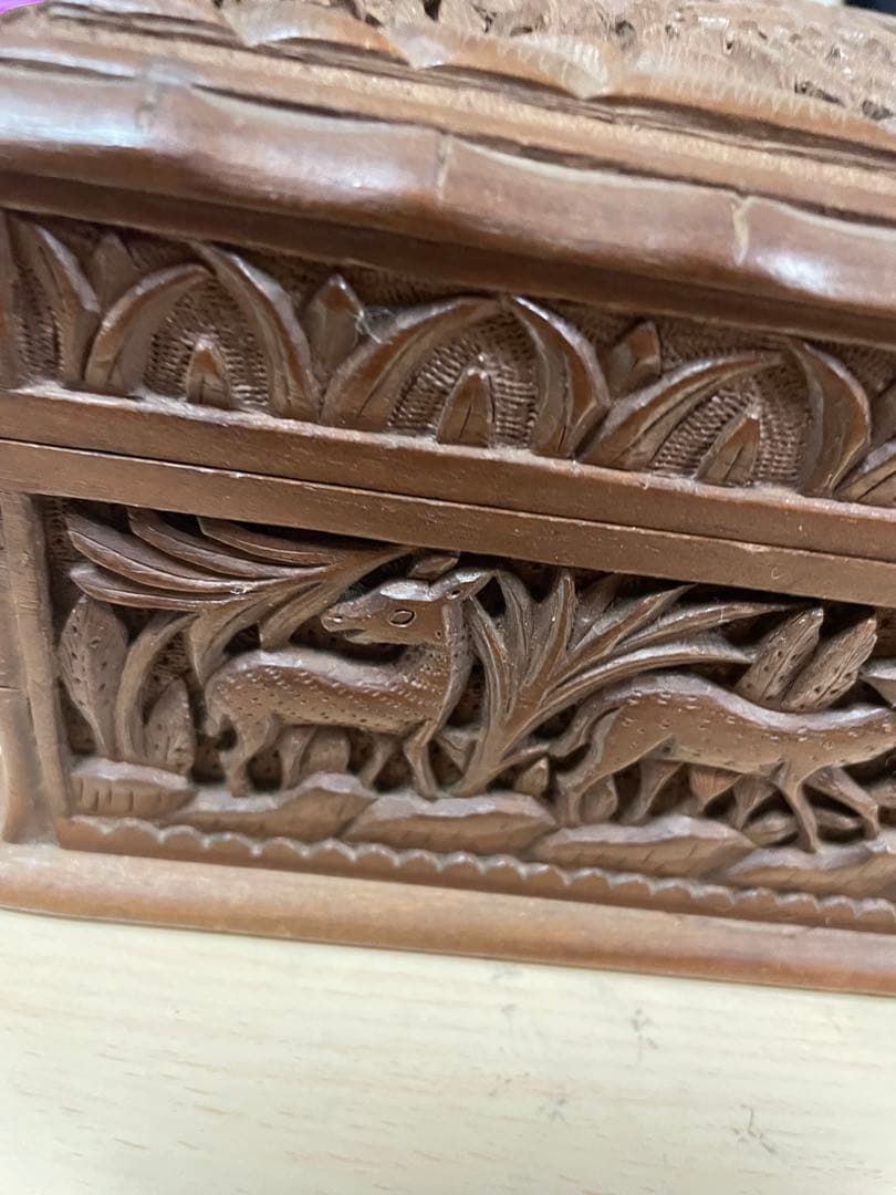 インド アニマル 動物 カシミールヤギ 伝統工芸品 木製彫刻 ジュエル