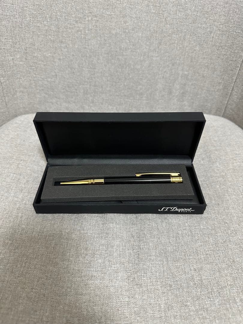 【S.T.Dupont】 D・イニシャル ボールペン ブラック・ゴールド