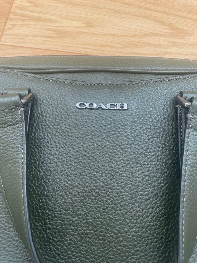 COACH ダークグリーン ビジネスバッグ