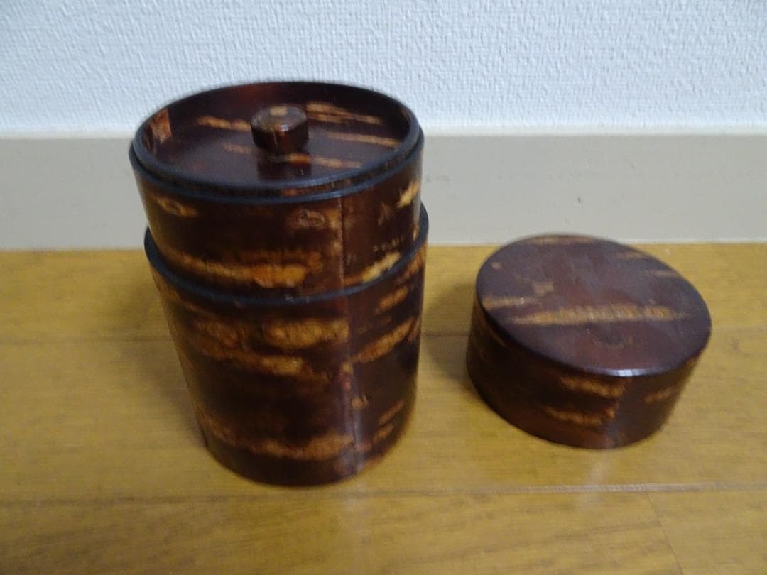桜皮製品：10種類 茶びつ 茶托 菓子器 花瓶 大皿 茶托 雪駄などde-5