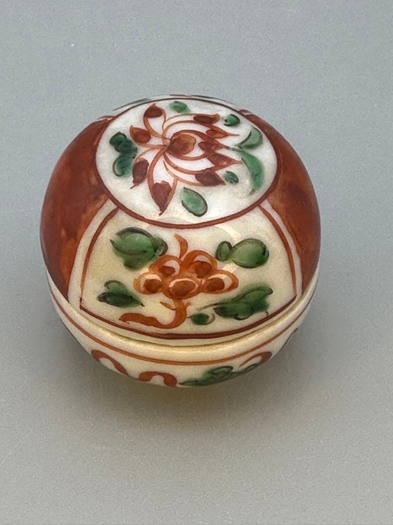 茶道具　香合　川瀬竹春　赤呉須