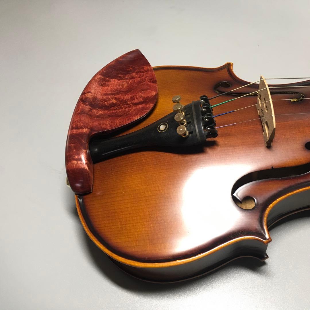 バイオリン用顎当て 楓メイプル　ガルネリスカーレット染め