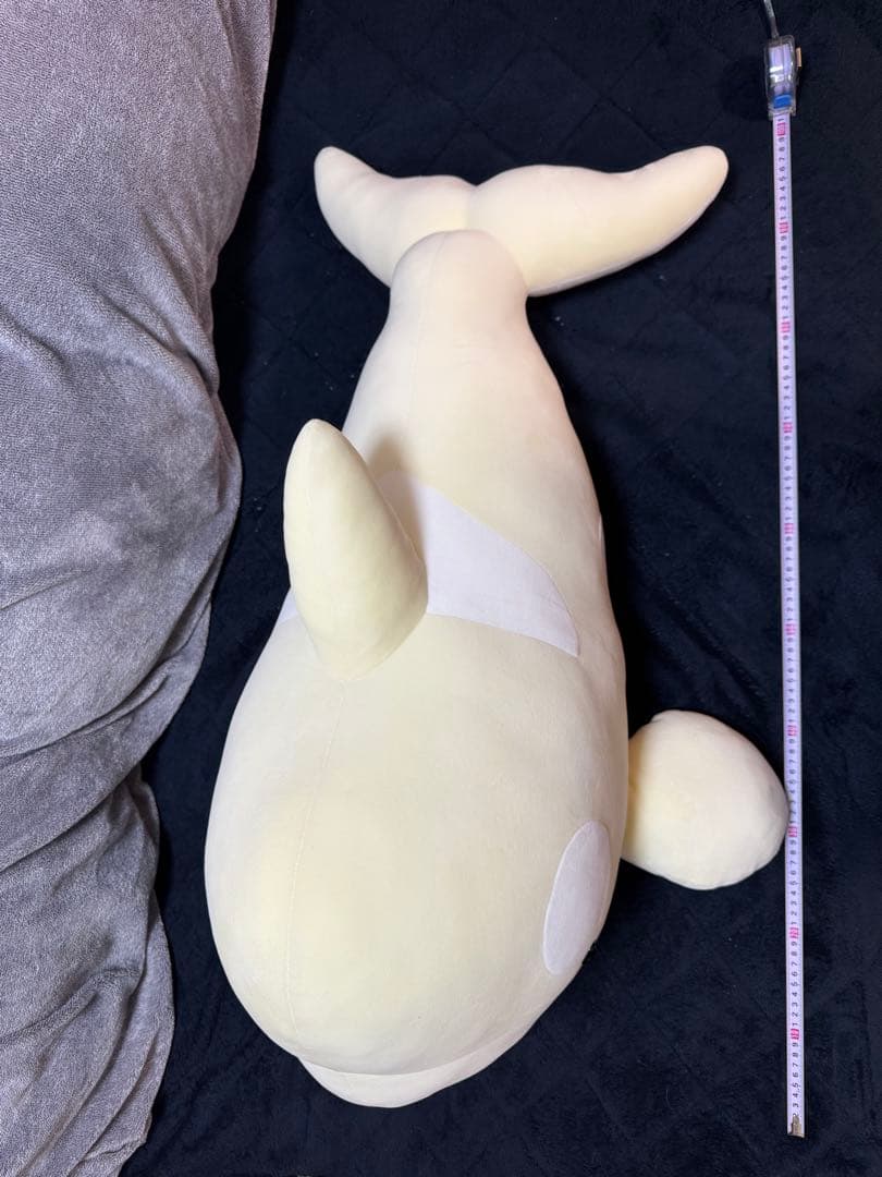 【最終値下げ】名古屋港水族館　くじ特賞　シャチ　ぬいぐるみ　アルビノ 約90cm