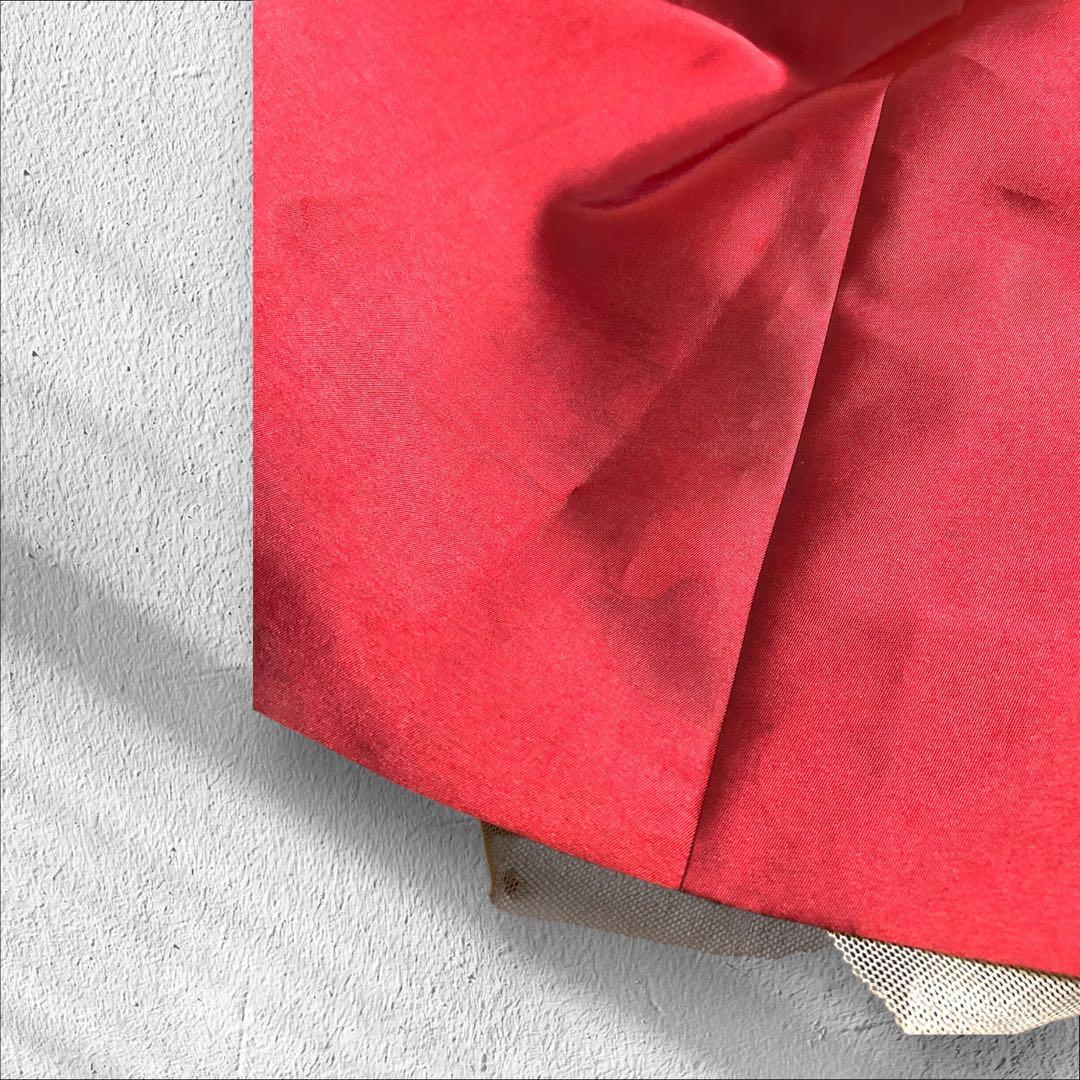 ynsカラードレス 赤 ボルドー サテン 結婚式 披露宴 二次会 SL24318