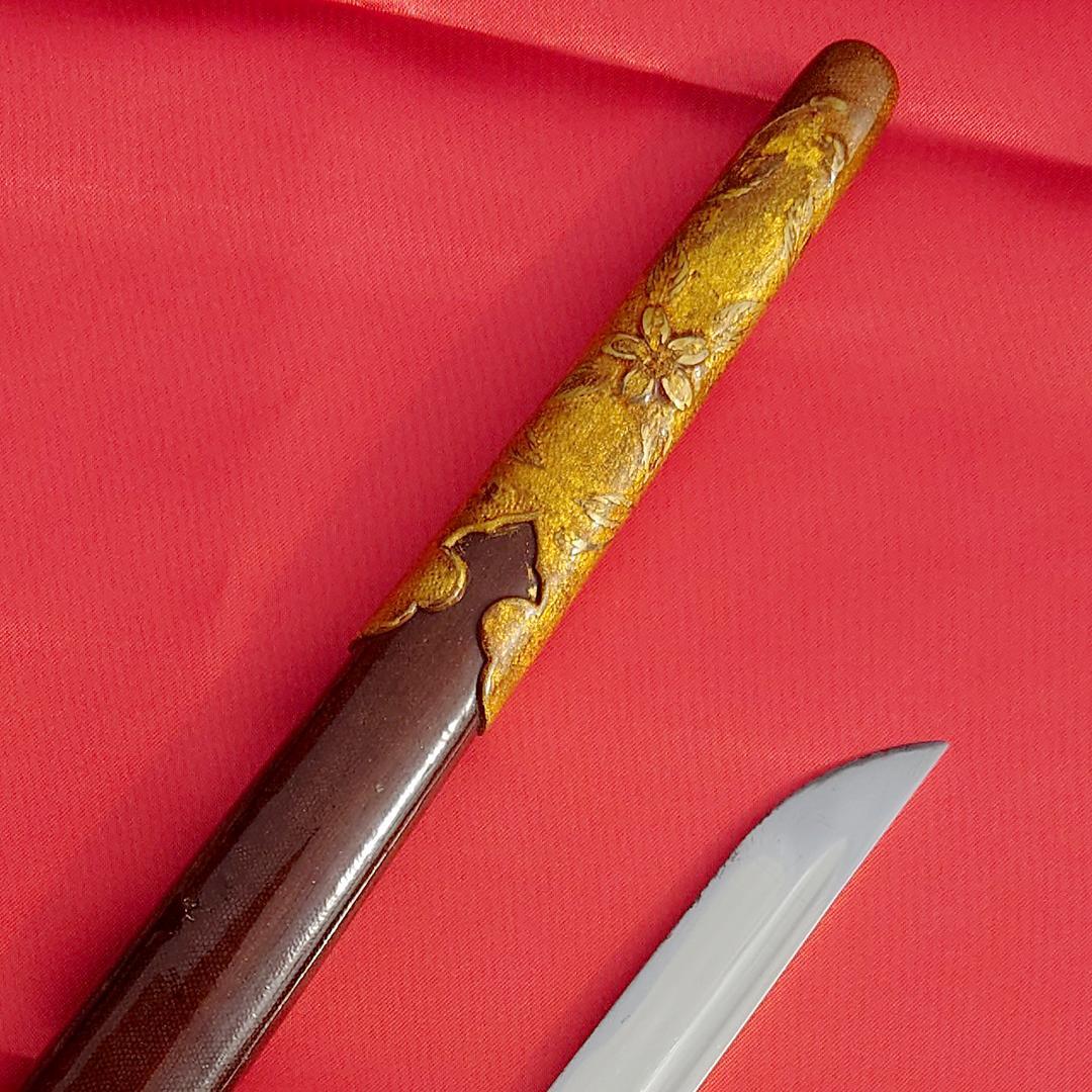 日本軍 海軍 短剣 赤鮫革研出鞘 当時物 リペア品 模造刀