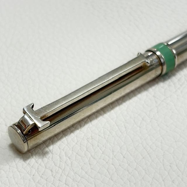 美品☆ティファニー シルバー925 純銀製 ボールペン インク無 ブルーの