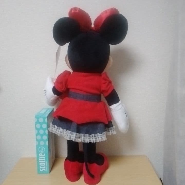 ディズニー　ミニーマウス バレンタインデニムドレス ぬいぐるみ 　タグ付き