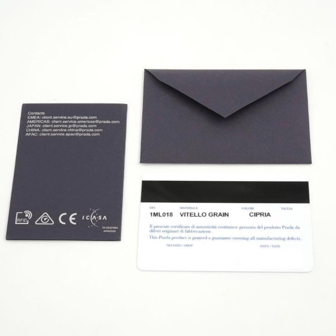 ✨新品未使用・箱保証書付✨　PRADA ミニ財布　シボ革　L字ファスナー ダイノ