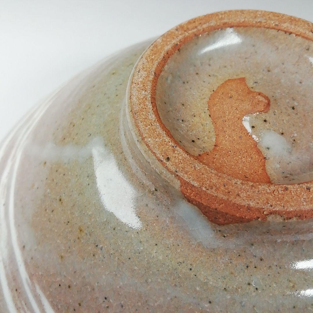 T633 茶碗 『刷毛目 平茶碗』『渡辺六郎』 共箱 抹茶碗 茶道具