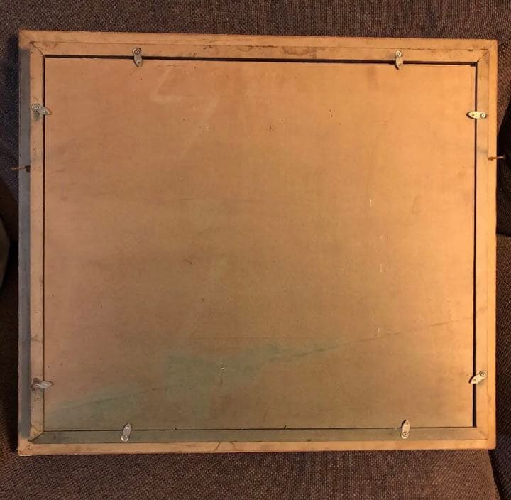 絵画 油絵　雪の隈畔　渡辺良雄