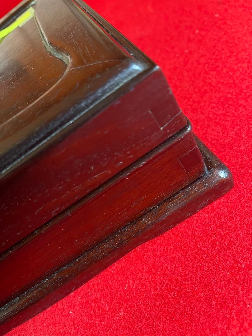 墨研】古玩 硯箱⑤◇紫檀長方硯箱◇時代物◇文房四宝 文人趣味