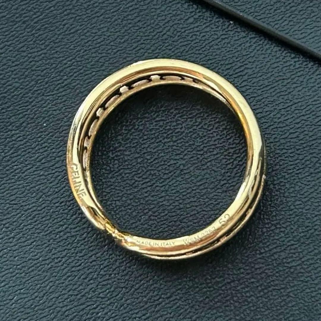 【美品】CELINE セリーヌ トリオンフ マルチリング ゴールド サイズ52