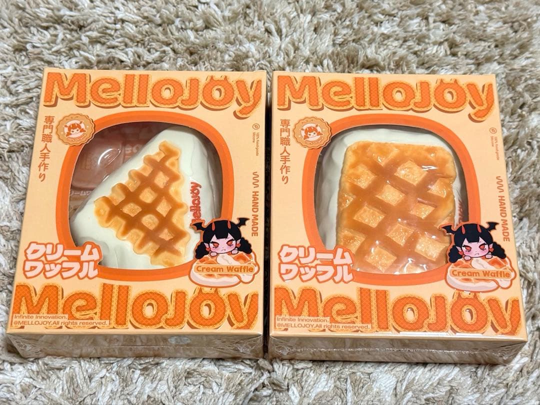 Mellojoy スクイーズ 未開封 クリームワッフル スクエア さんかく