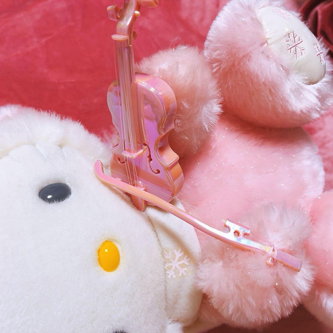 希少レア　ハローキティ　ファイバードールバイオリン　ウサギ　オルゴール　サンリオ