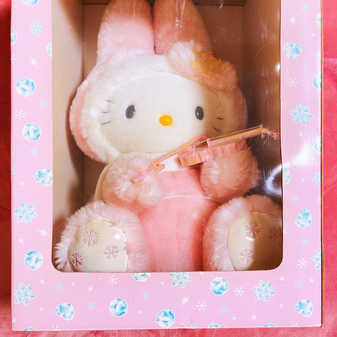 希少レア　ハローキティ　ファイバードールバイオリン　ウサギ　オルゴール　サンリオ