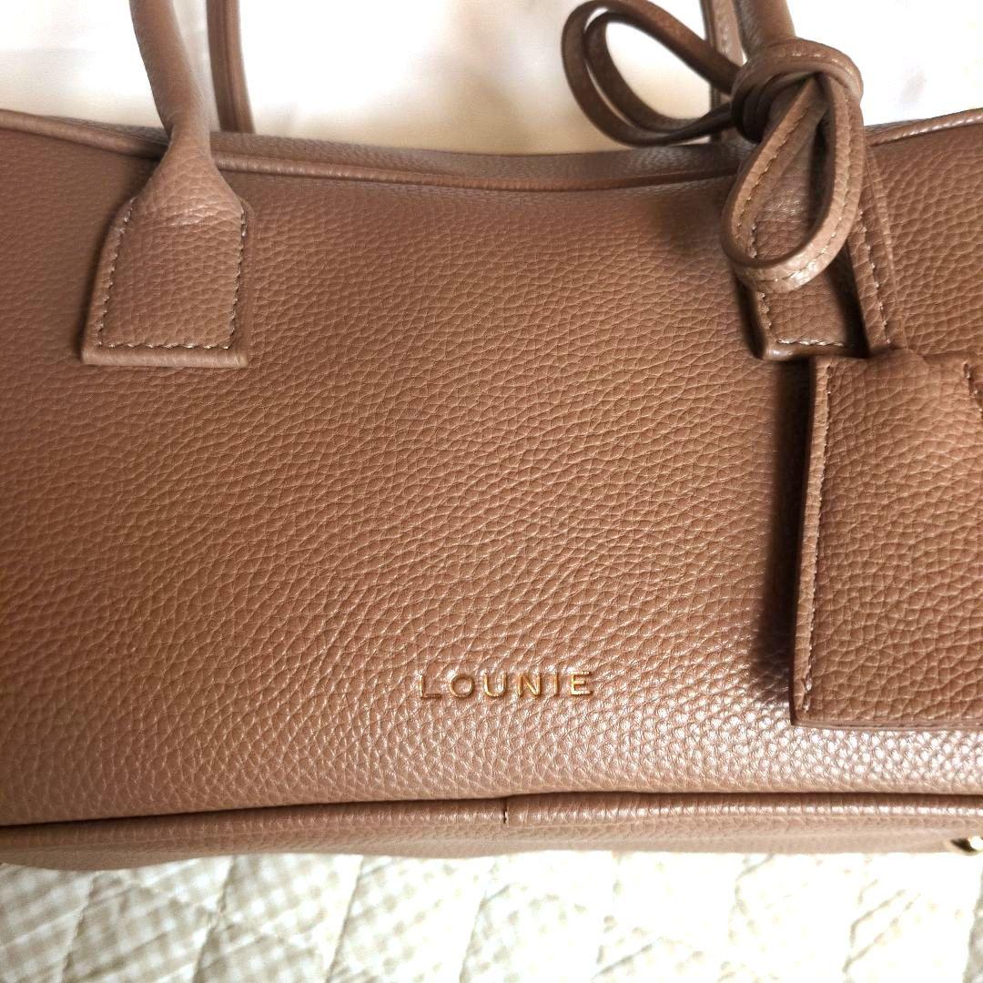 新品未使用　ルーニィ♥人気　スクエアボストンバッグ　キャメル
