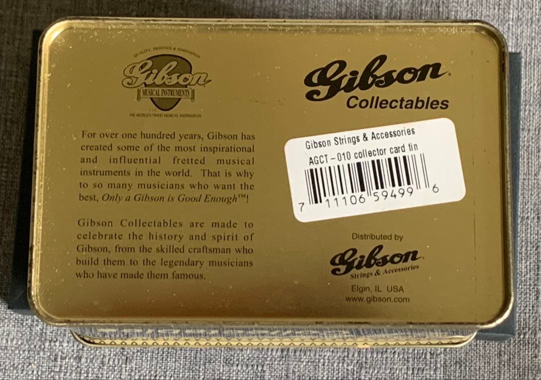 Gibson ギタートレーディングカード、トランプ、コレクタブル缶