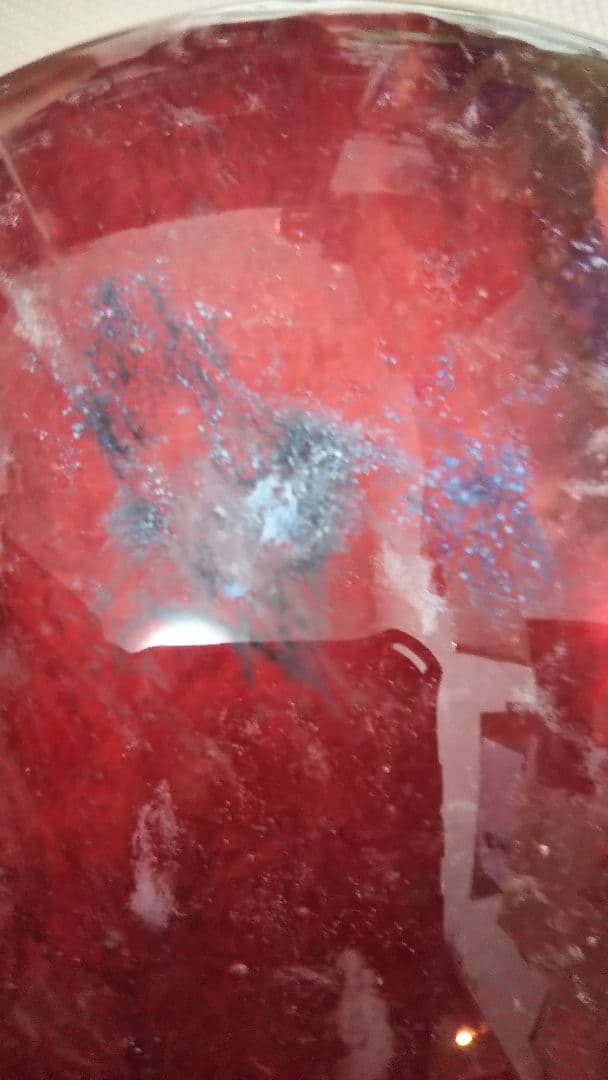 超巨大 溶練水晶球 約7.4Kg 直径18cm 水晶玉 紅蓮 紅 赤