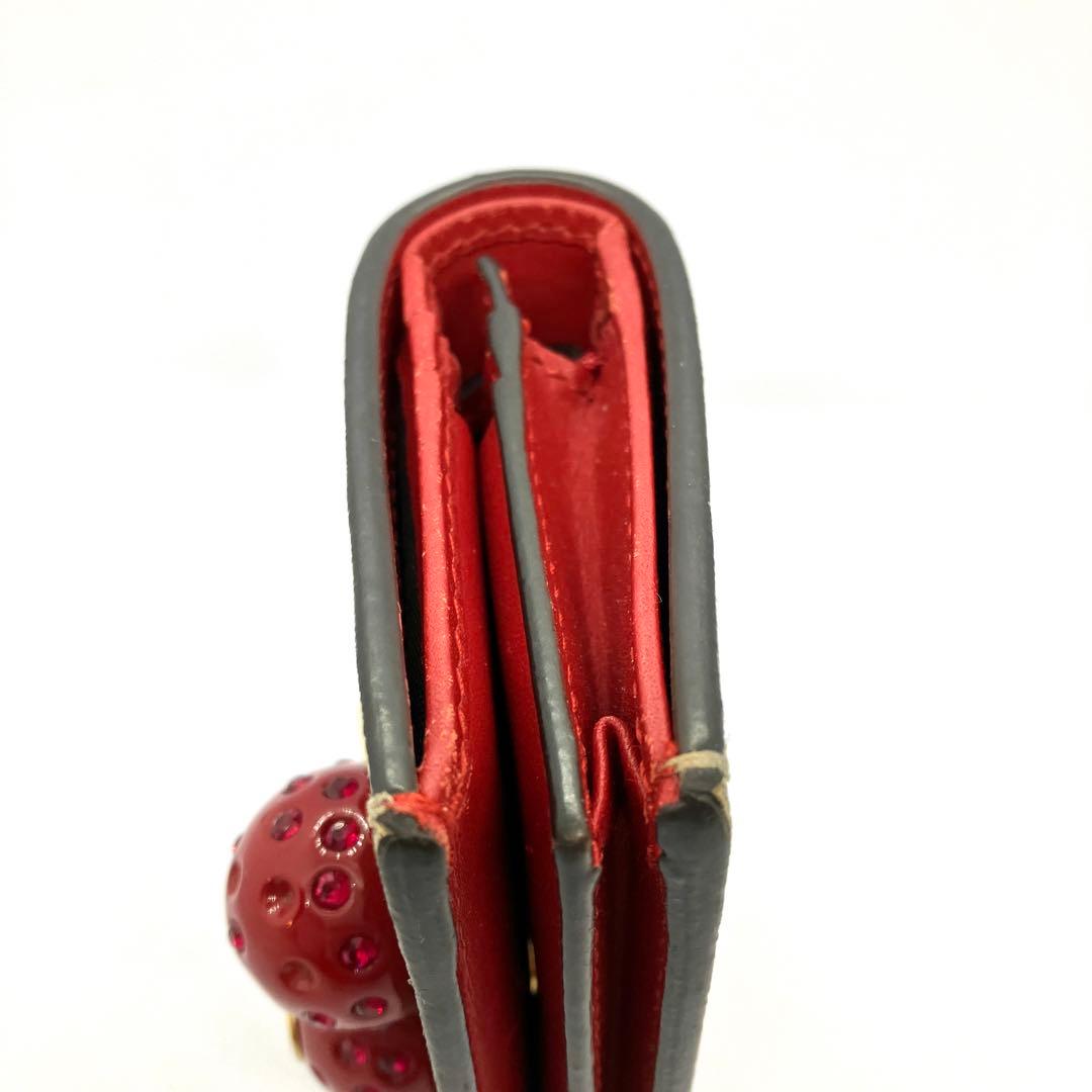 美品☆ GUCCI インターロッキング GG チェリー 二つ折り財布 PVC