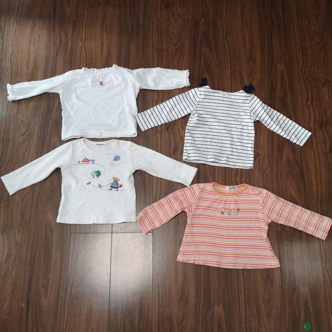 familiar ファミリア りんご ロンT シャツ 長袖カットソー 90 familiar