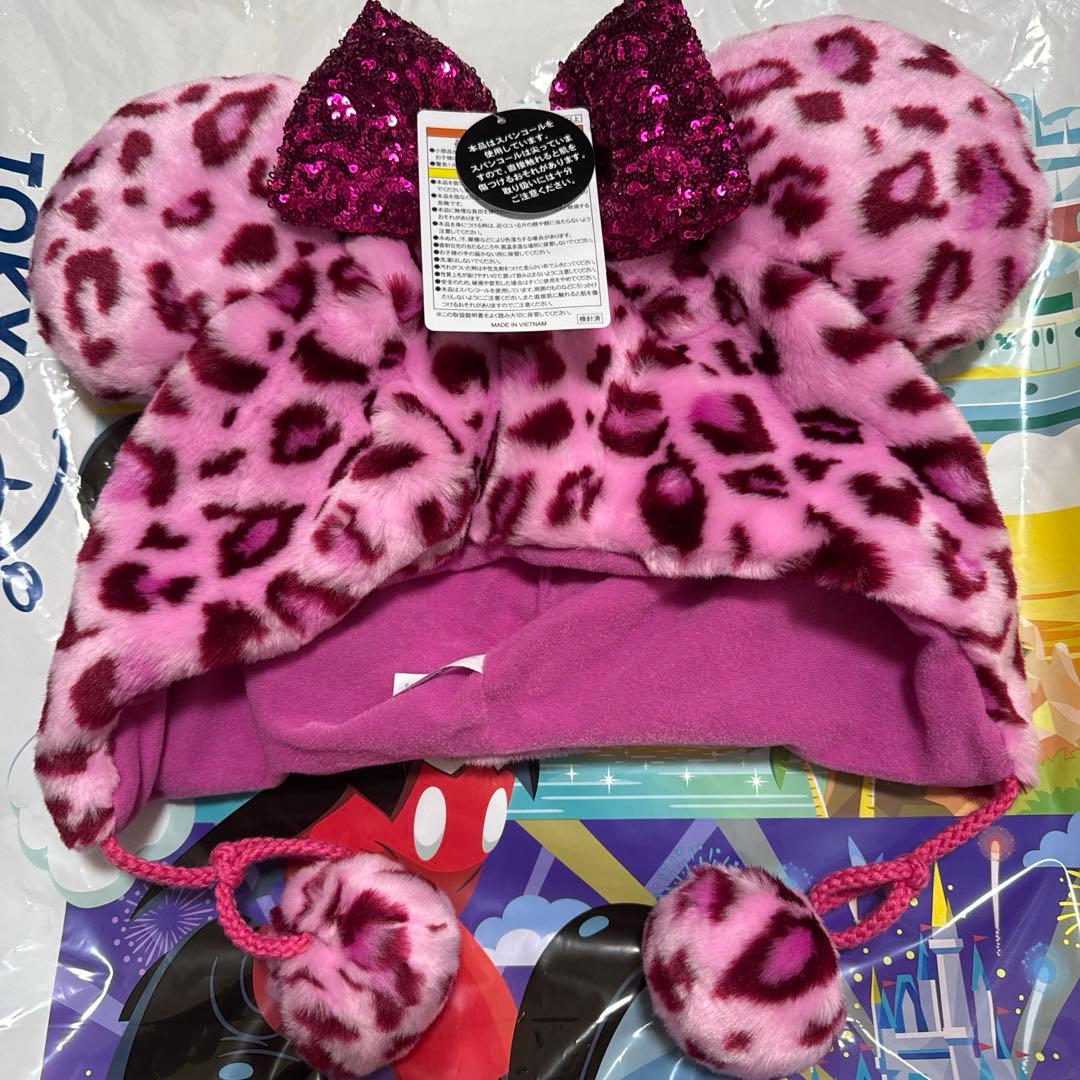 ヒョウ柄ミニーファンキャップ