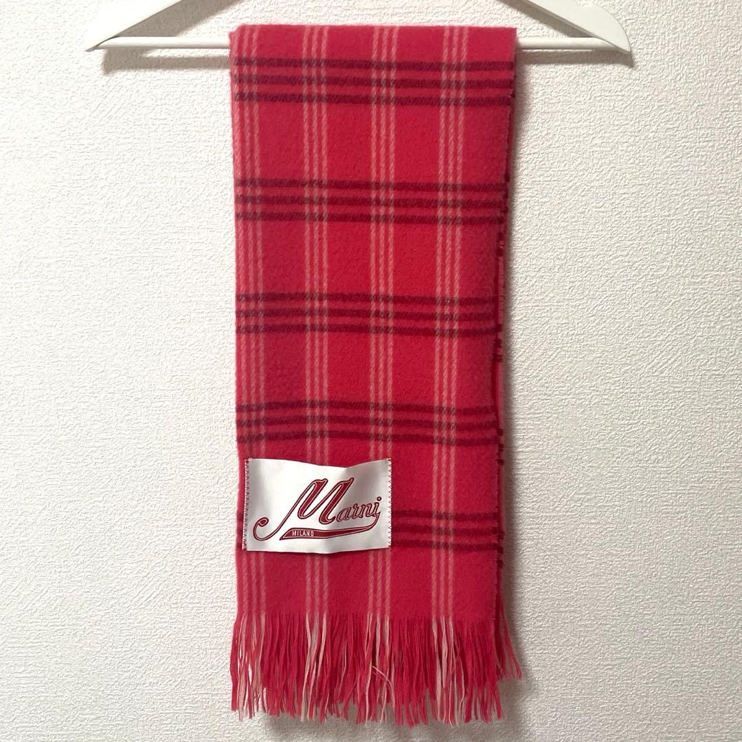 年末年始値下げ中】MARNI マルニ マフラー ウール チェック イタリア製