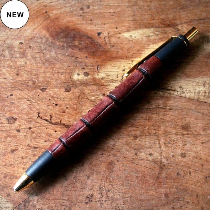 革軸ペン クロコダイル ブラウン シャーペン 0.5mm schicksal