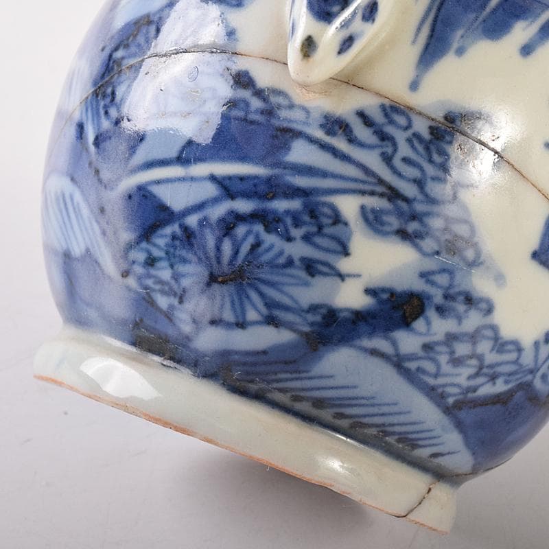 中国 青花 山水人物文 水注瓶 C R7882 - winetouritalia.com