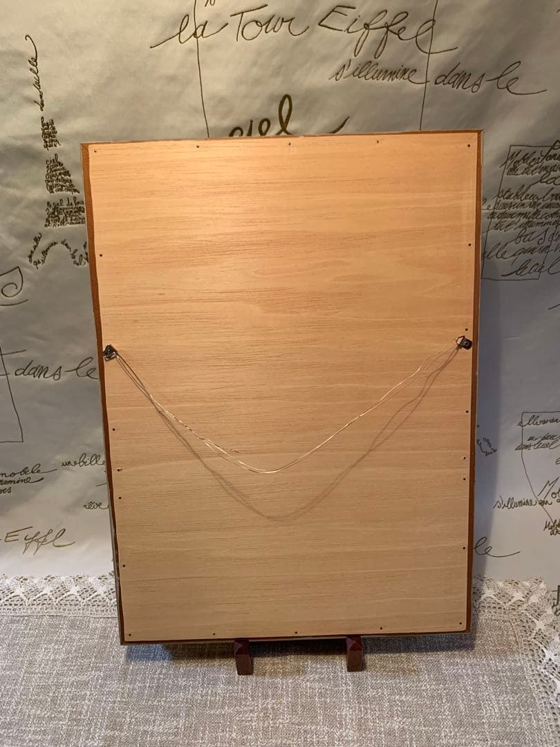 フランス製 アンティーク 1890年の装飾図案集色刷石版額装！花柄