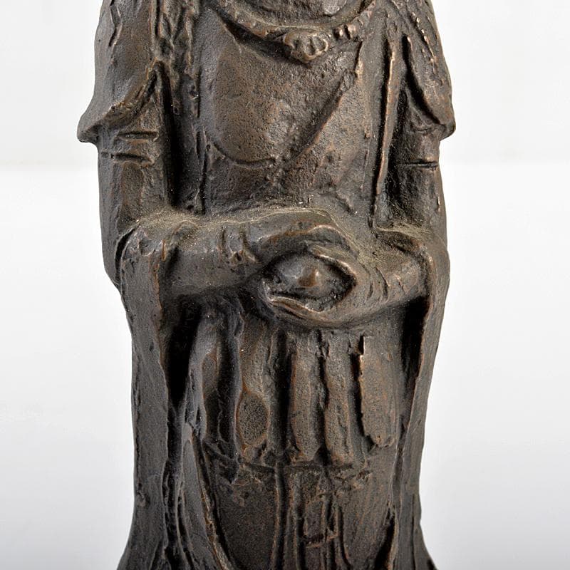購入 仏教美術 澤田政廣 古銅 観音菩薩像 仏像 置物 高さ約28cm M R5543