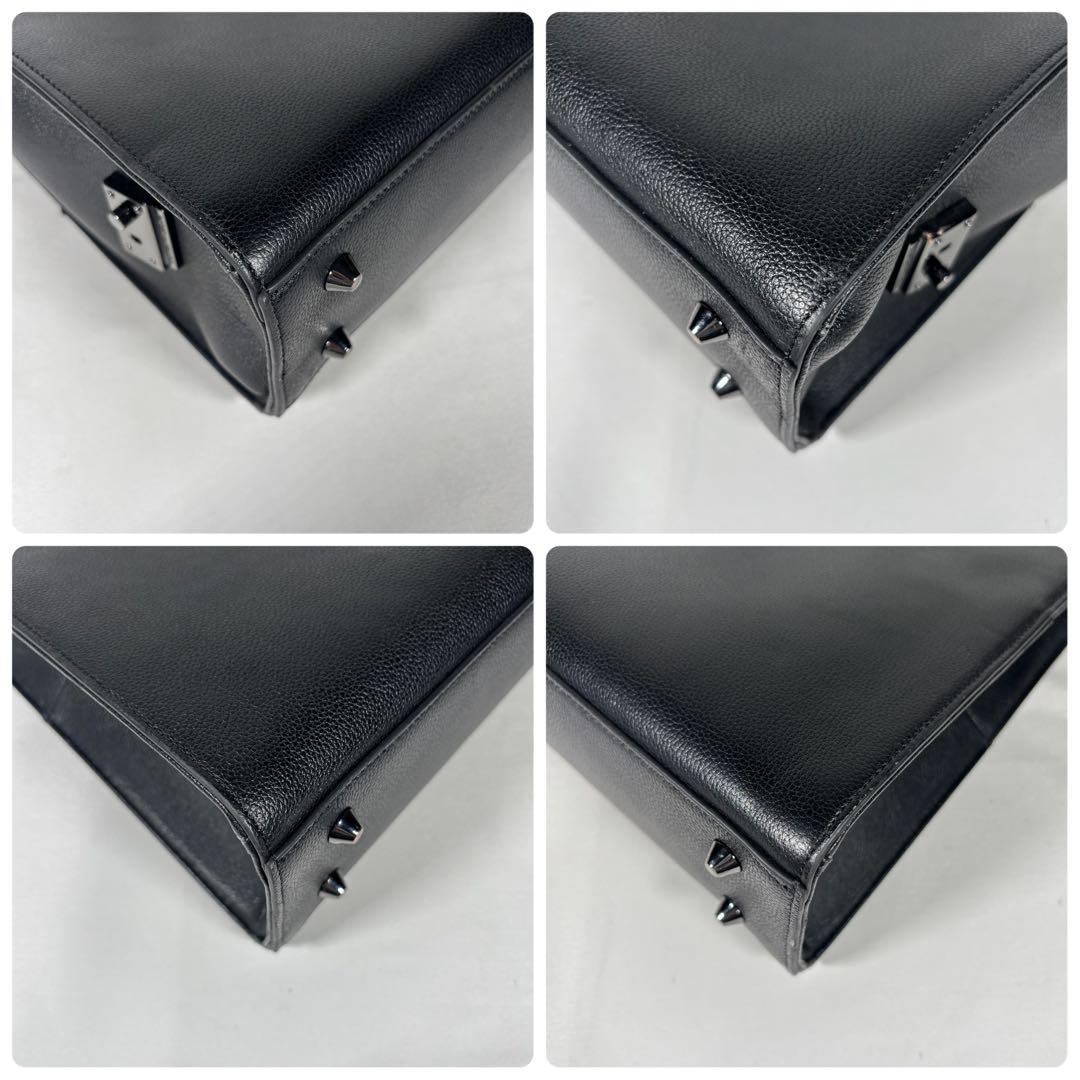 美品 エンポリオアルマーニ ビジネスバッグ ブリーフケース レザー ブラック